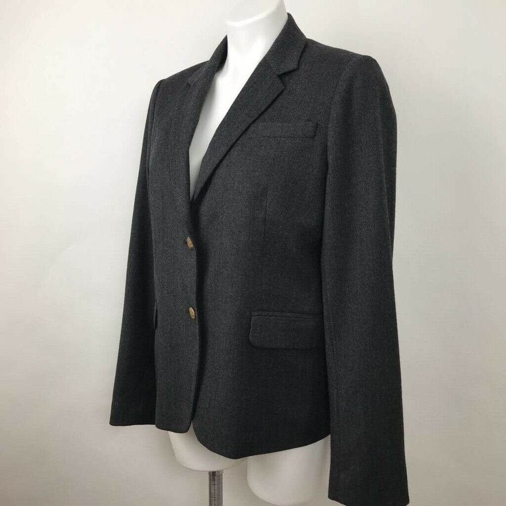 J.CREW Original Schoolboy Blazer Gray Pockets Sz L - Picture 2 of 7
